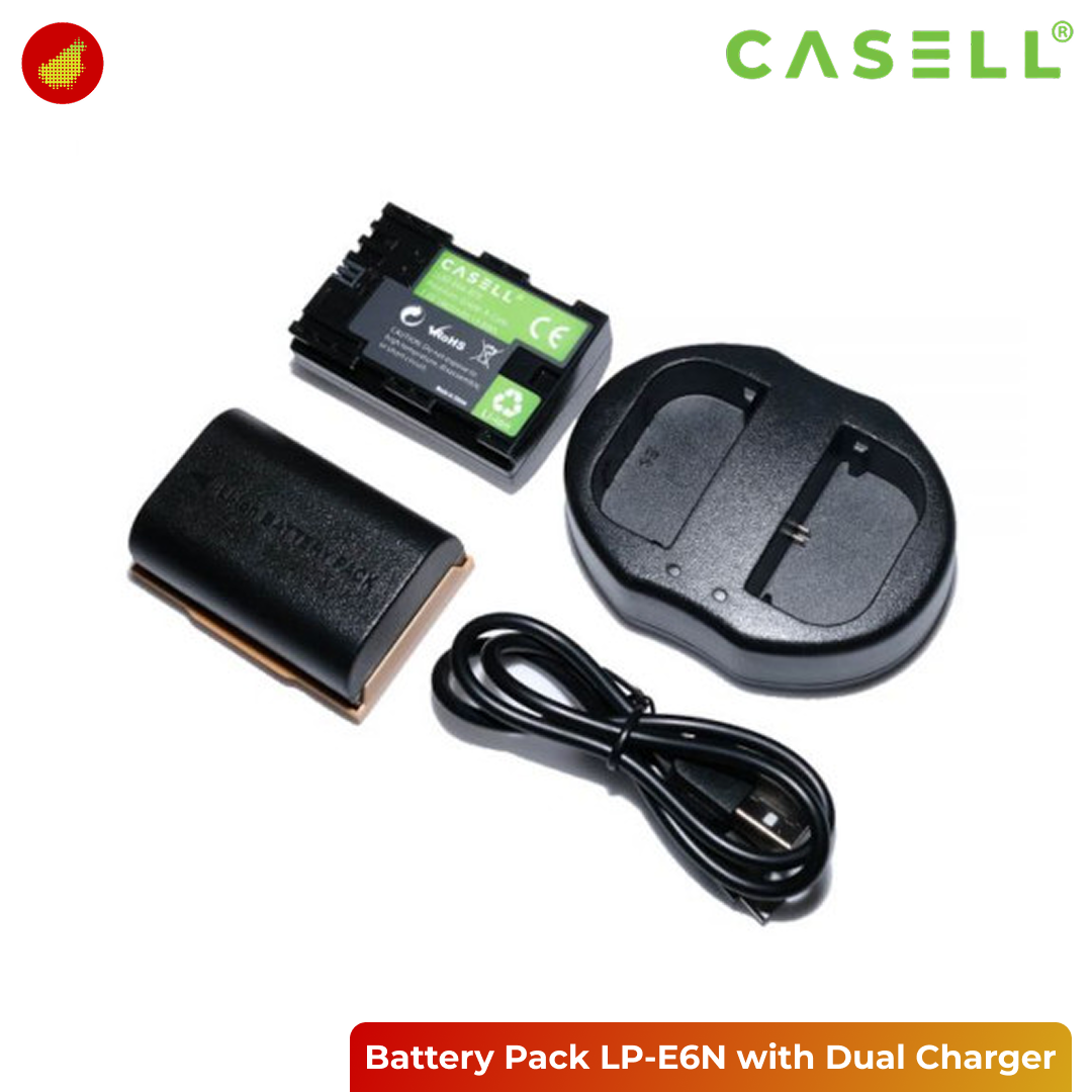 Casell Battery Pack LP-E6N with Dual Charger