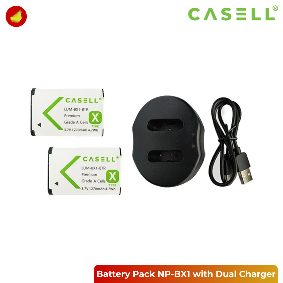 Casell Battery Pack NP-BX1 with Dual Charger
