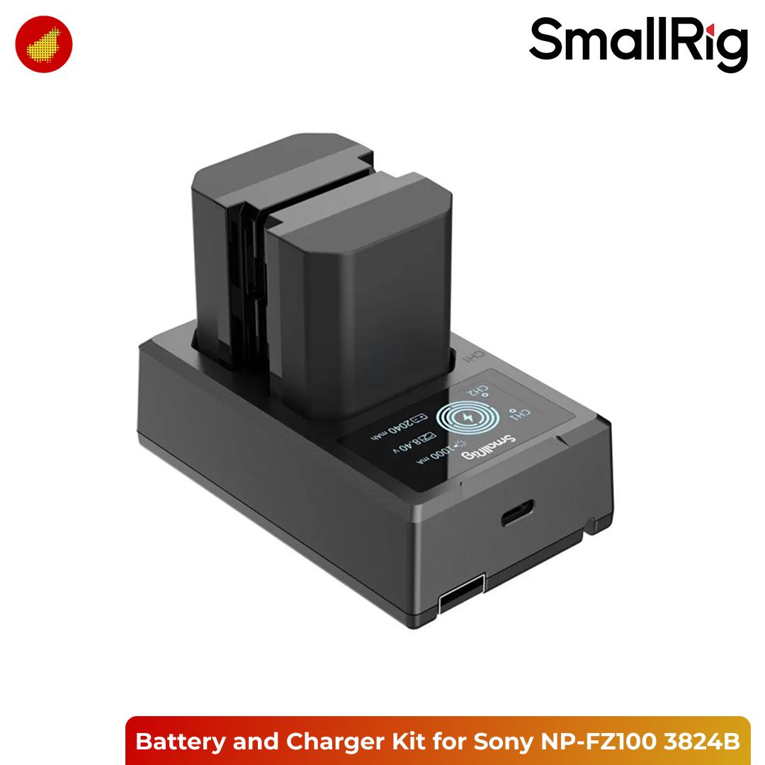SmallRig Camera Battery and Charger Kit for Sony NP-FZ100 - 3824B