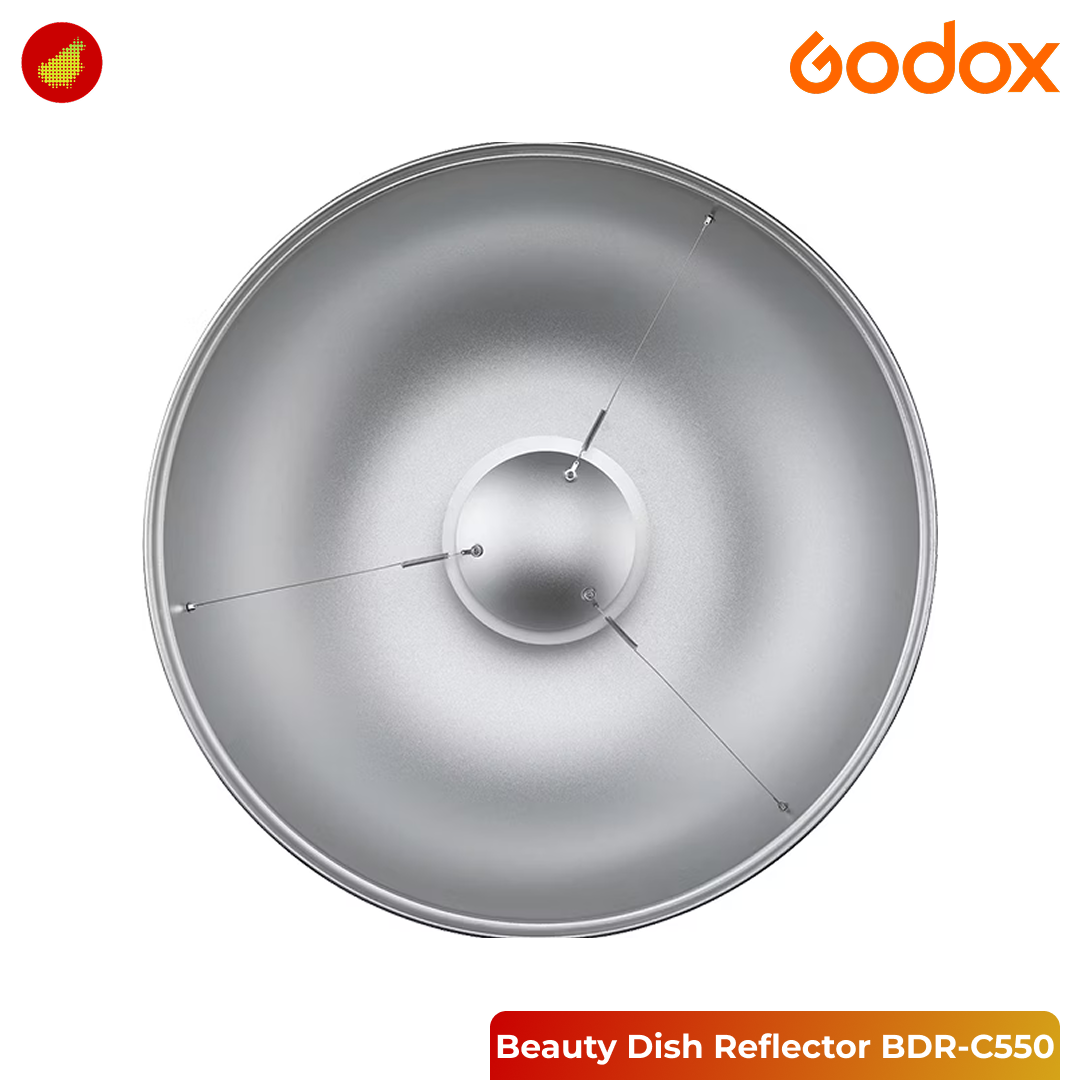 Godox Beauty Dish Reflector Silver 55cm BDR-C550 with Honeycomb Grid C-01