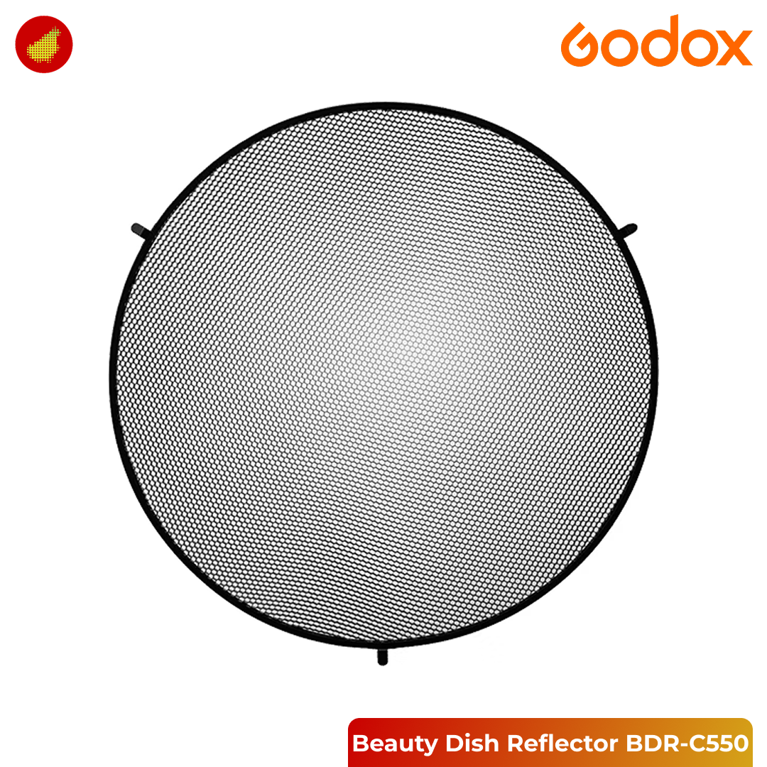 Godox Beauty Dish Reflector Silver 55cm BDR-C550 with Honeycomb Grid C-01