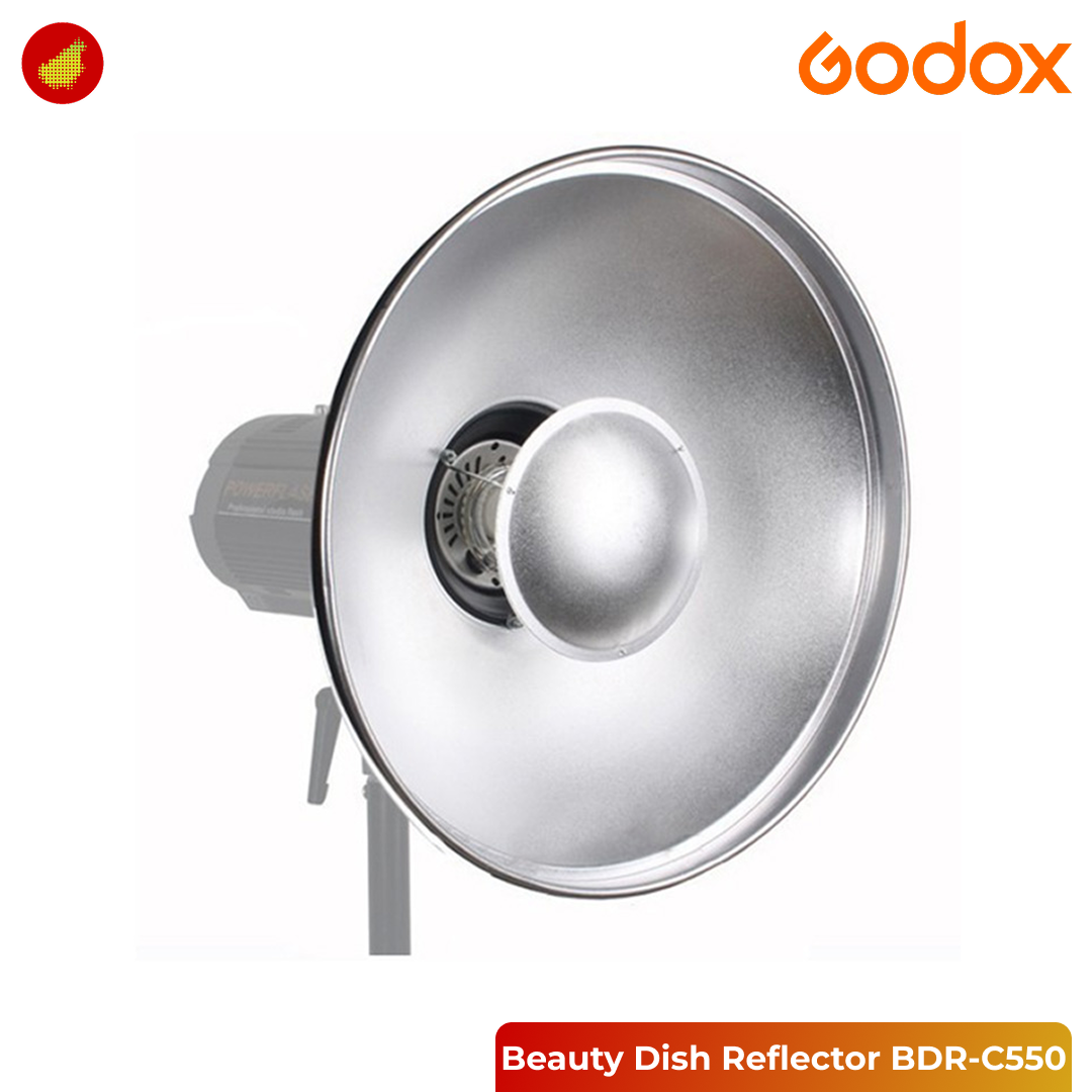 Godox Beauty Dish Reflector Silver 55cm BDR-C550 with Honeycomb Grid C-01