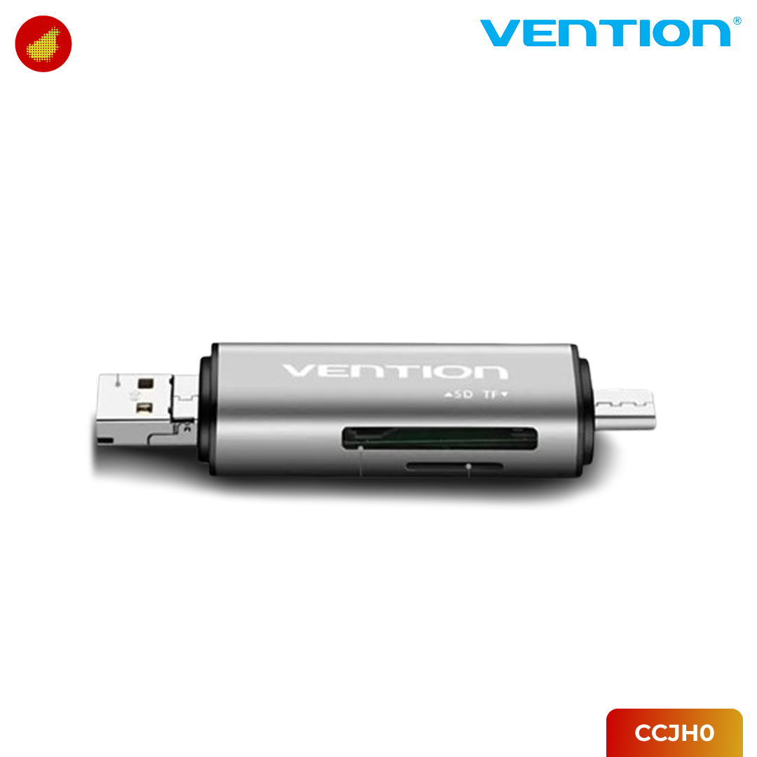 Vention USB 2.0 Multi-function Card Reader Gray