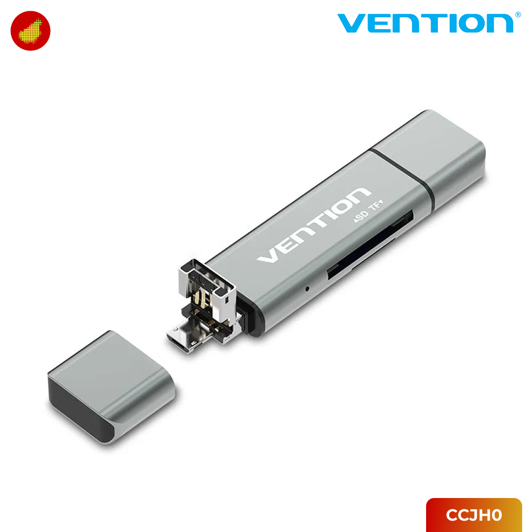 Vention USB 2.0 Multi-function Card Reader Gray