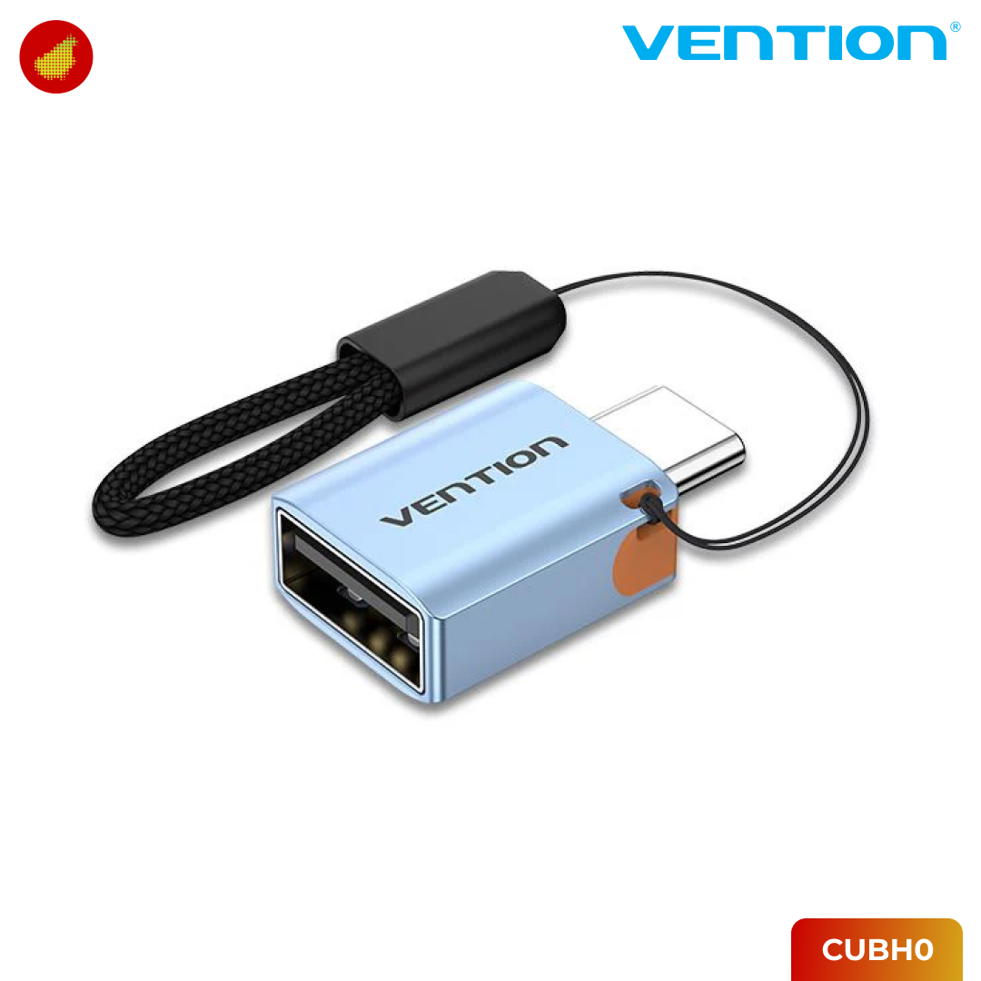 Vention USB 3.1 Type-C Male to USB Female OTG Adapter with Lanyard Aluminum Alloy Type - CUBH0