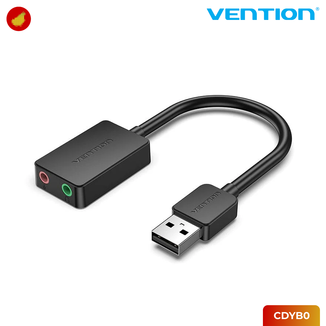 Vention 2-port USB External Sound Card 0.15M - CDYB0