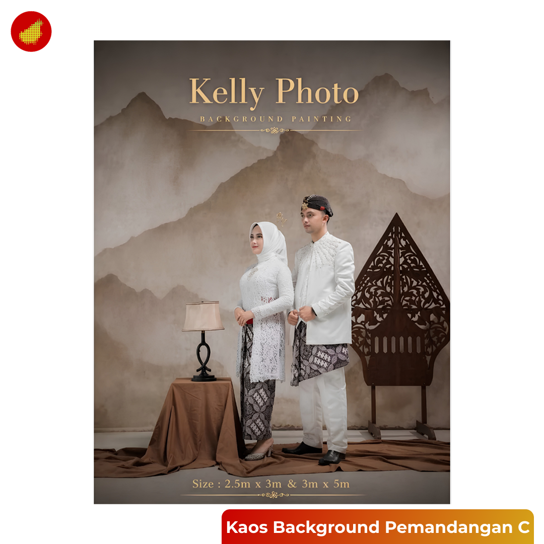 Kaos Background Studio Foto Pemandangan for Indoor Photo Studio