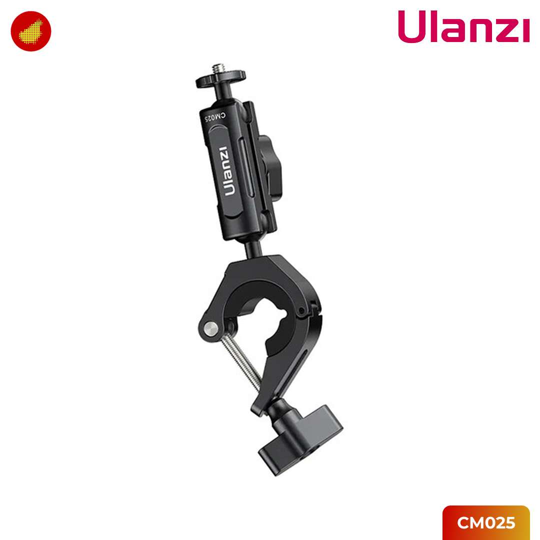 Ulanzi CM025 Bike / Motorcycle Handlebar Clamp Mount 360° Rotating for GoPro & Action Cam