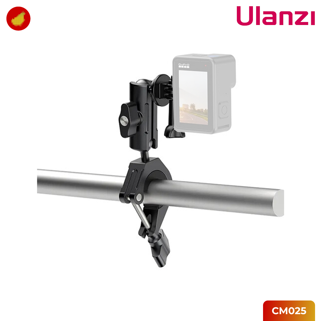 Ulanzi CM025 Bike / Motorcycle Handlebar Clamp Mount 360° Rotating for GoPro & Action Cam