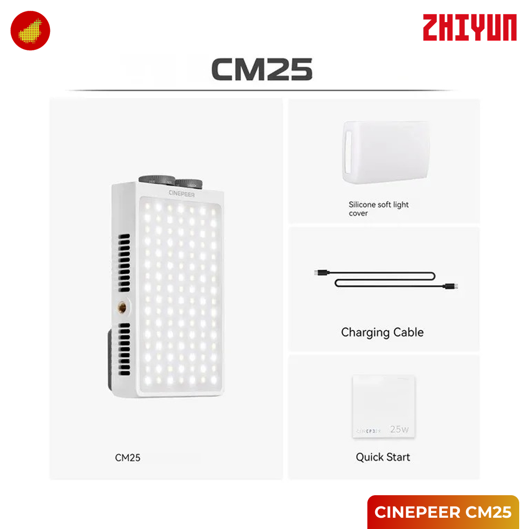 Zhiyun CINEPEER CM25 3-in-1 LED Photography Fill Light