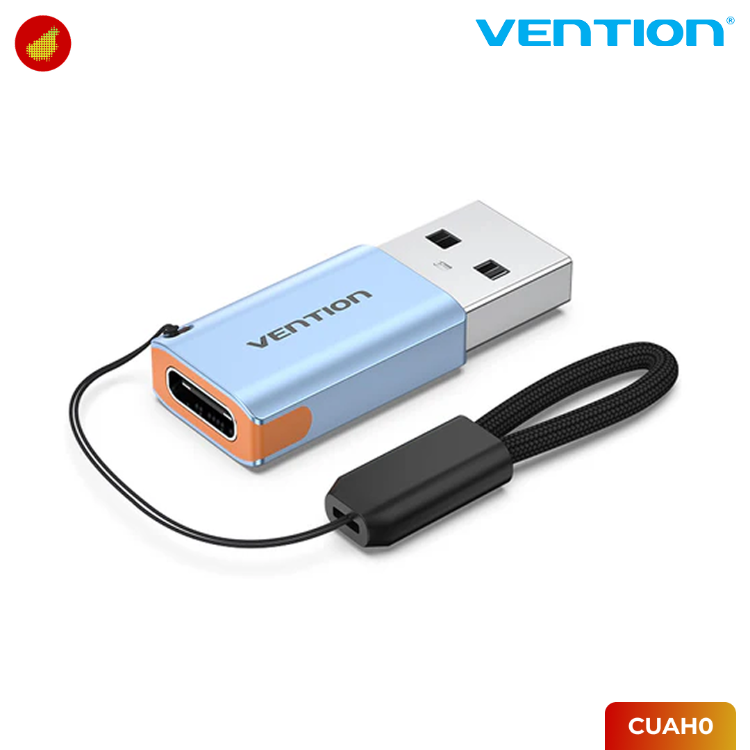 Vention USB 3.1 Type-A Male to USB-C Female Adapter with Lanyard - CUAH0