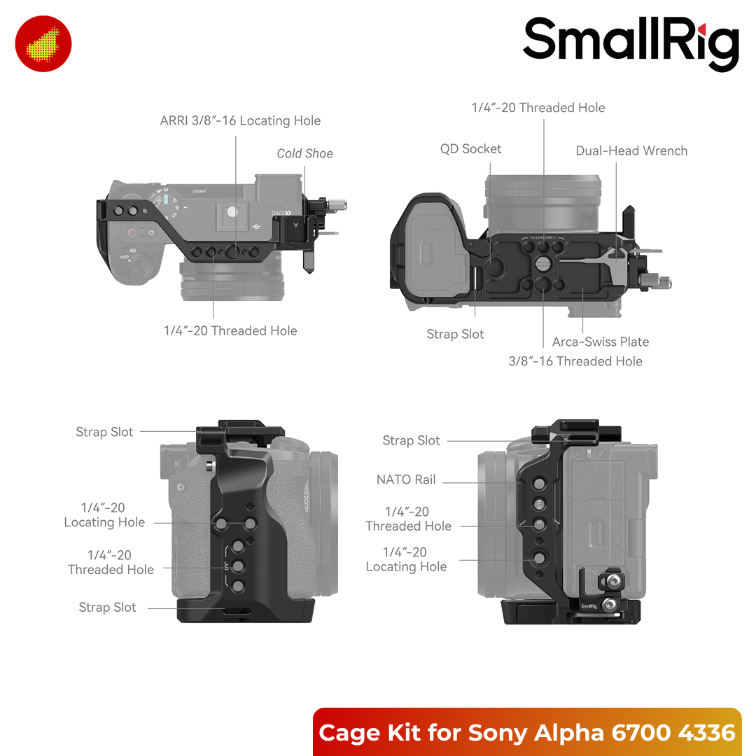 SmallRig Cage Kit for Sony Alpha 6700 - 4336