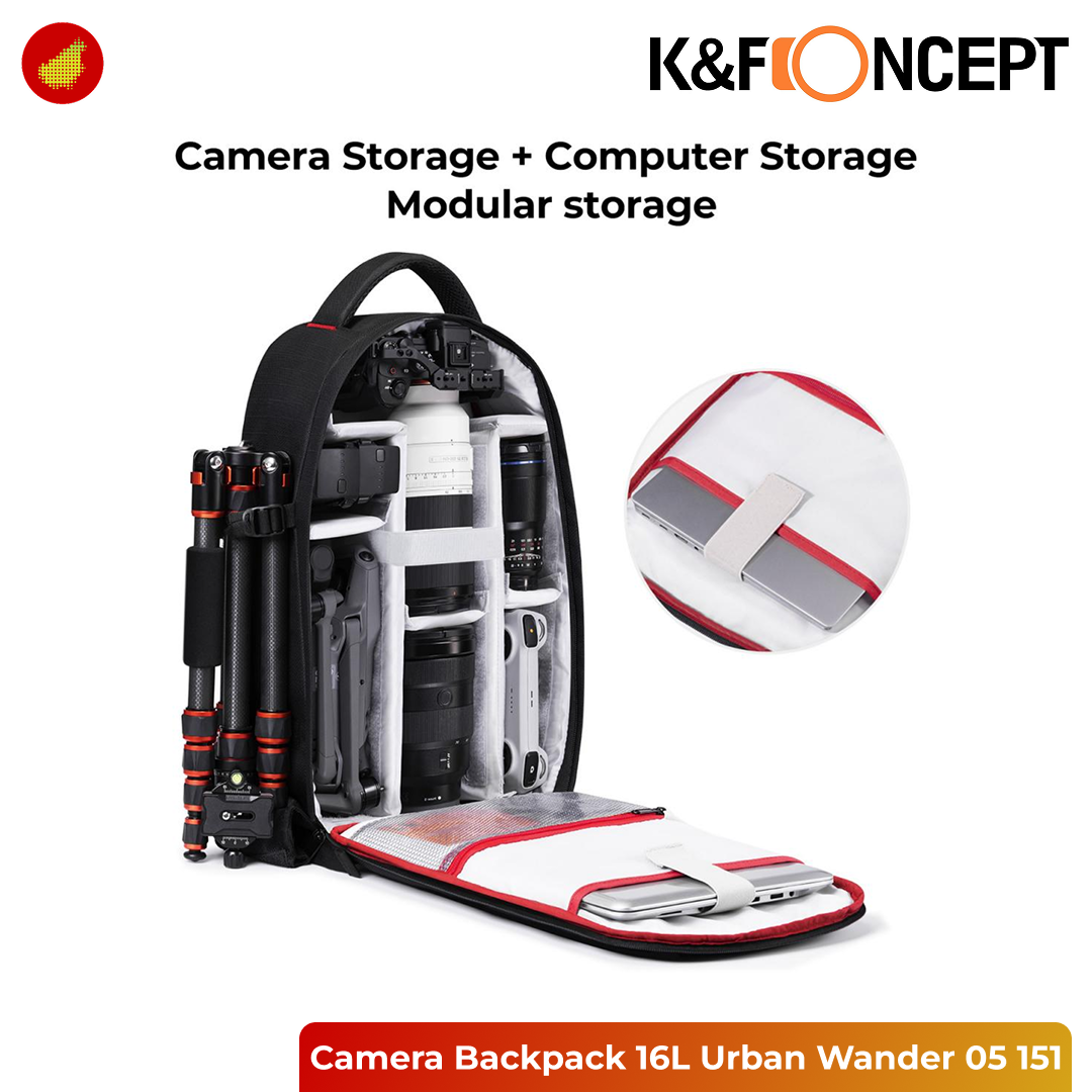 K&F Concept Camera Backpack 16L Urban Wander 05 for Photographers - KF13.151