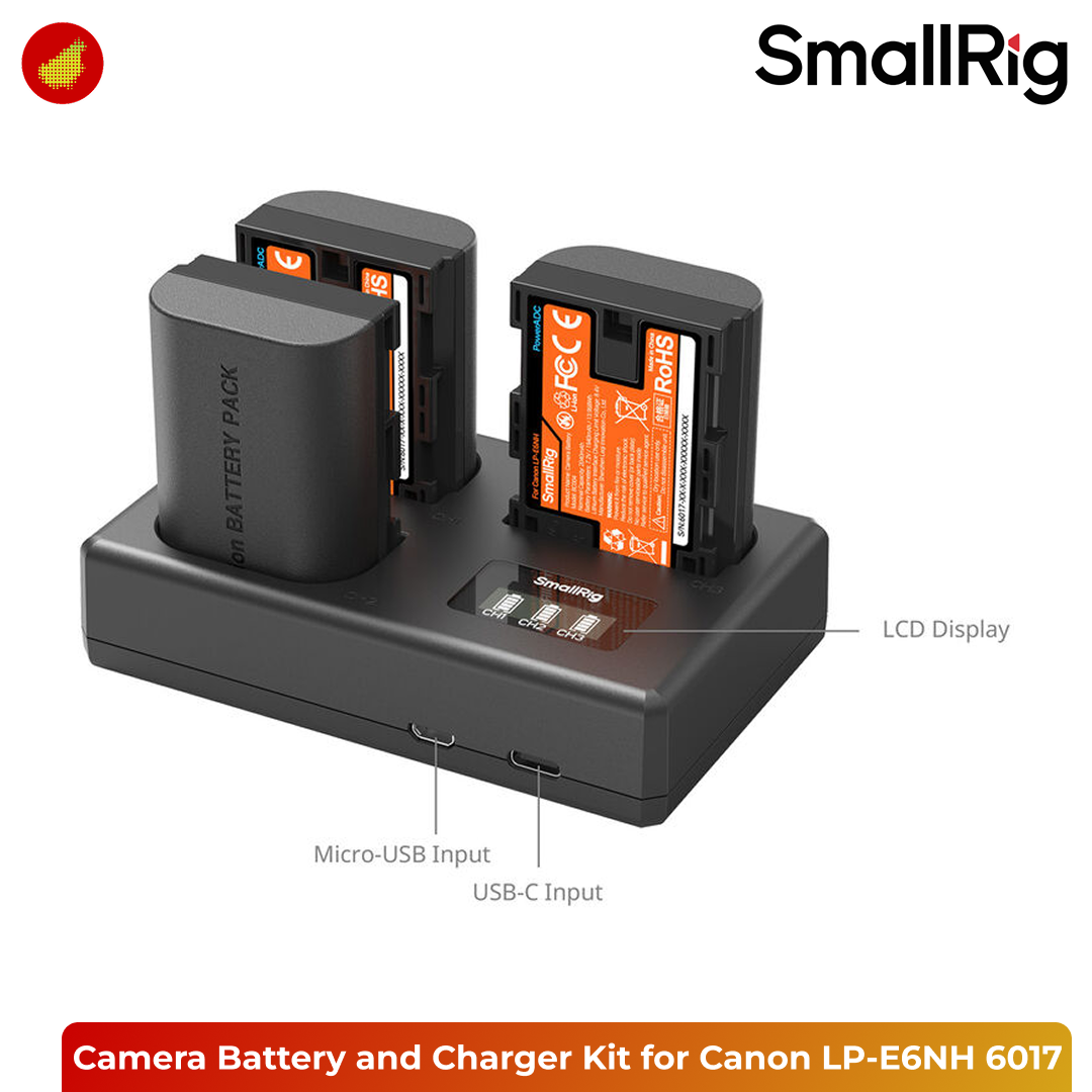 SmallRig Triple Camera Battery and Charger Kit for Canon LP-E6NH - 6017