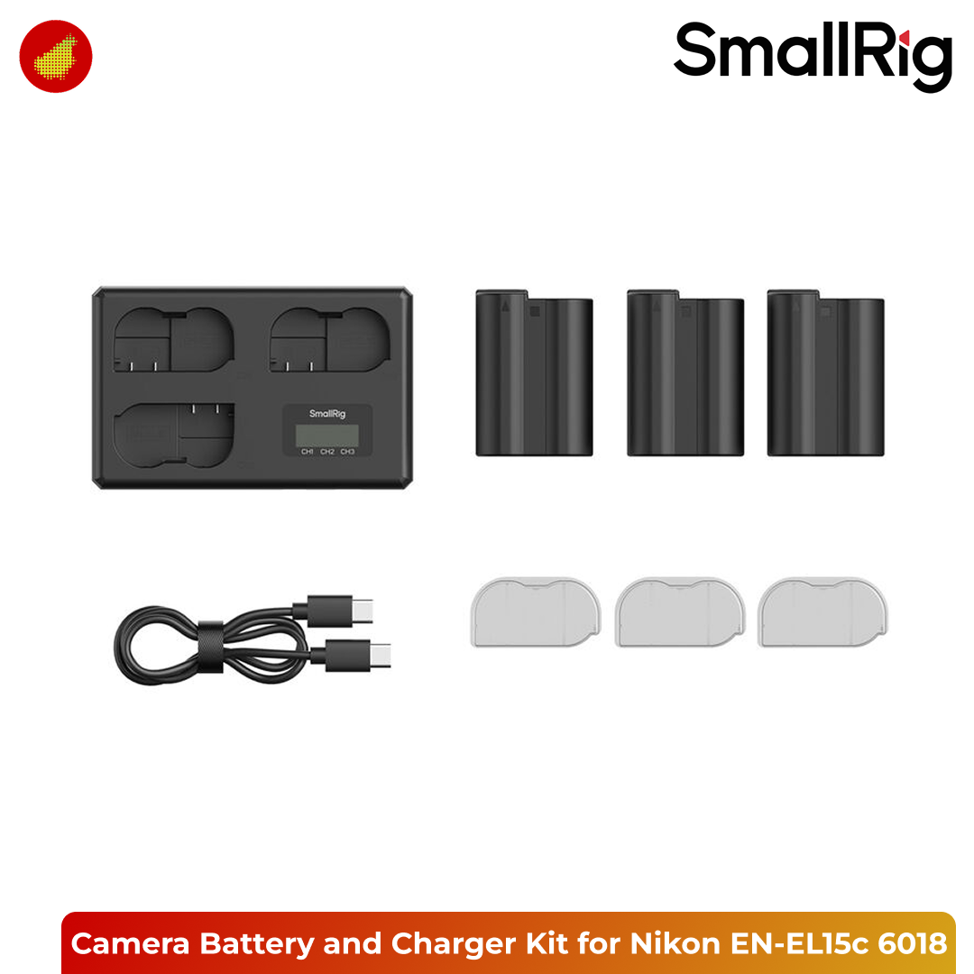 SmallRig Triple Camera Battery and Charger Kit for Nikon EN-EL15c - 6018