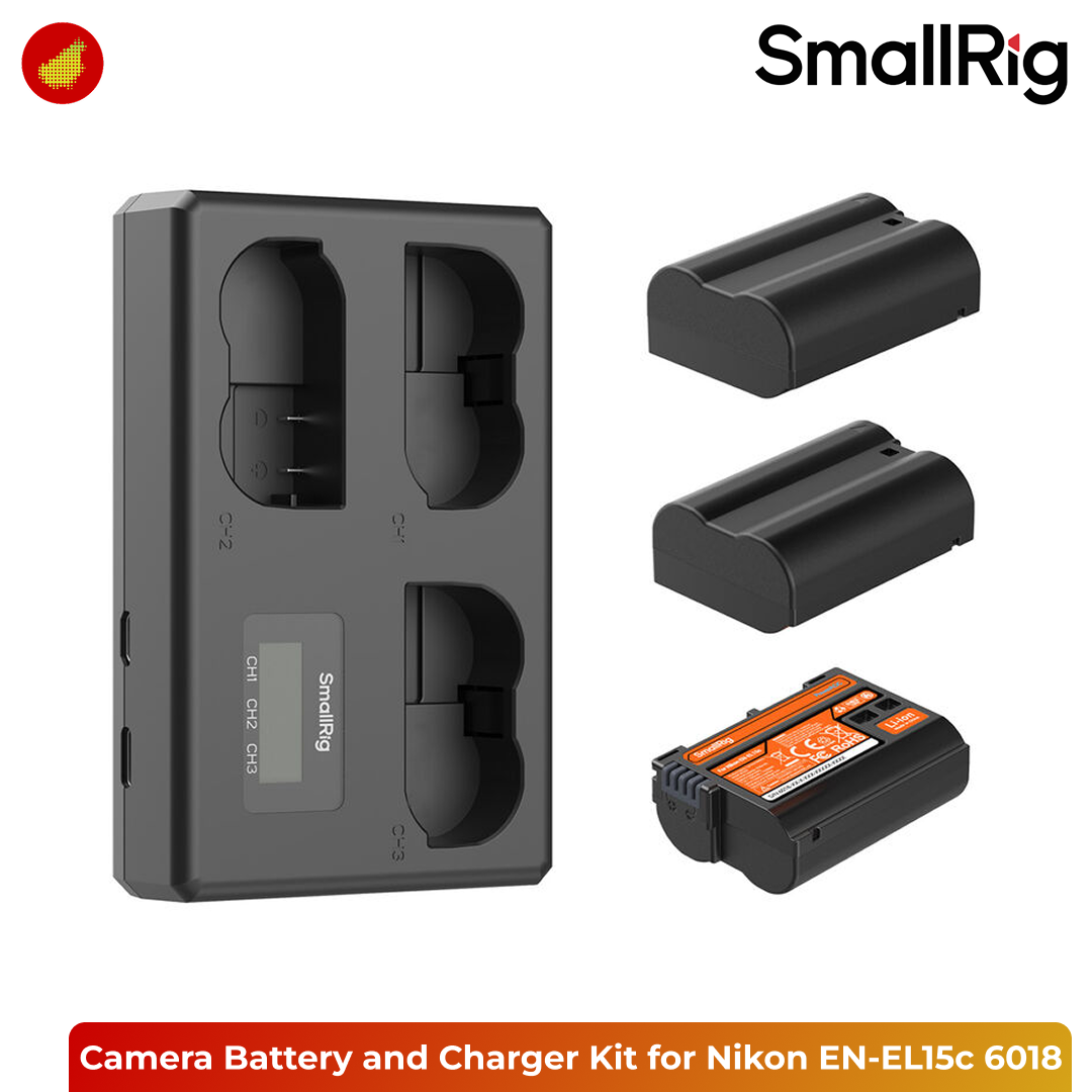 SmallRig Triple Camera Battery and Charger Kit for Nikon EN-EL15c - 6018