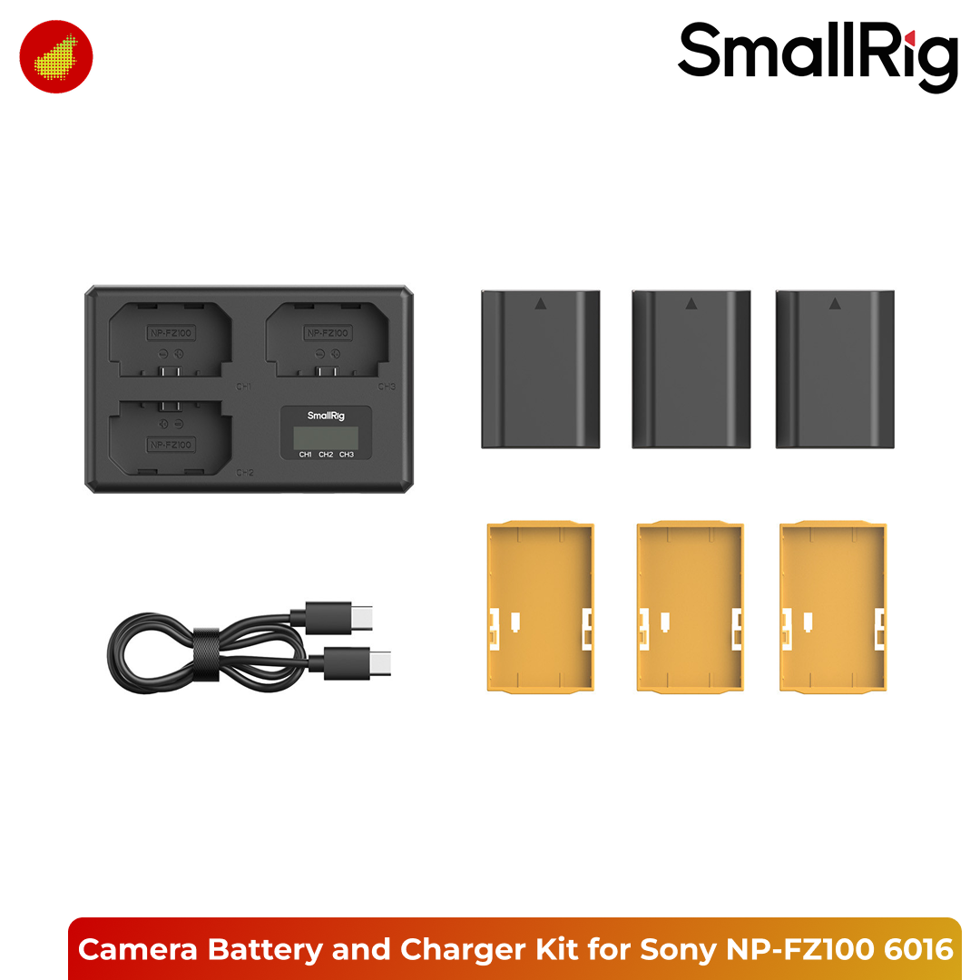 SmallRig Triple Camera Battery and Charger Kit for Sony NP-FZ100 - 6016