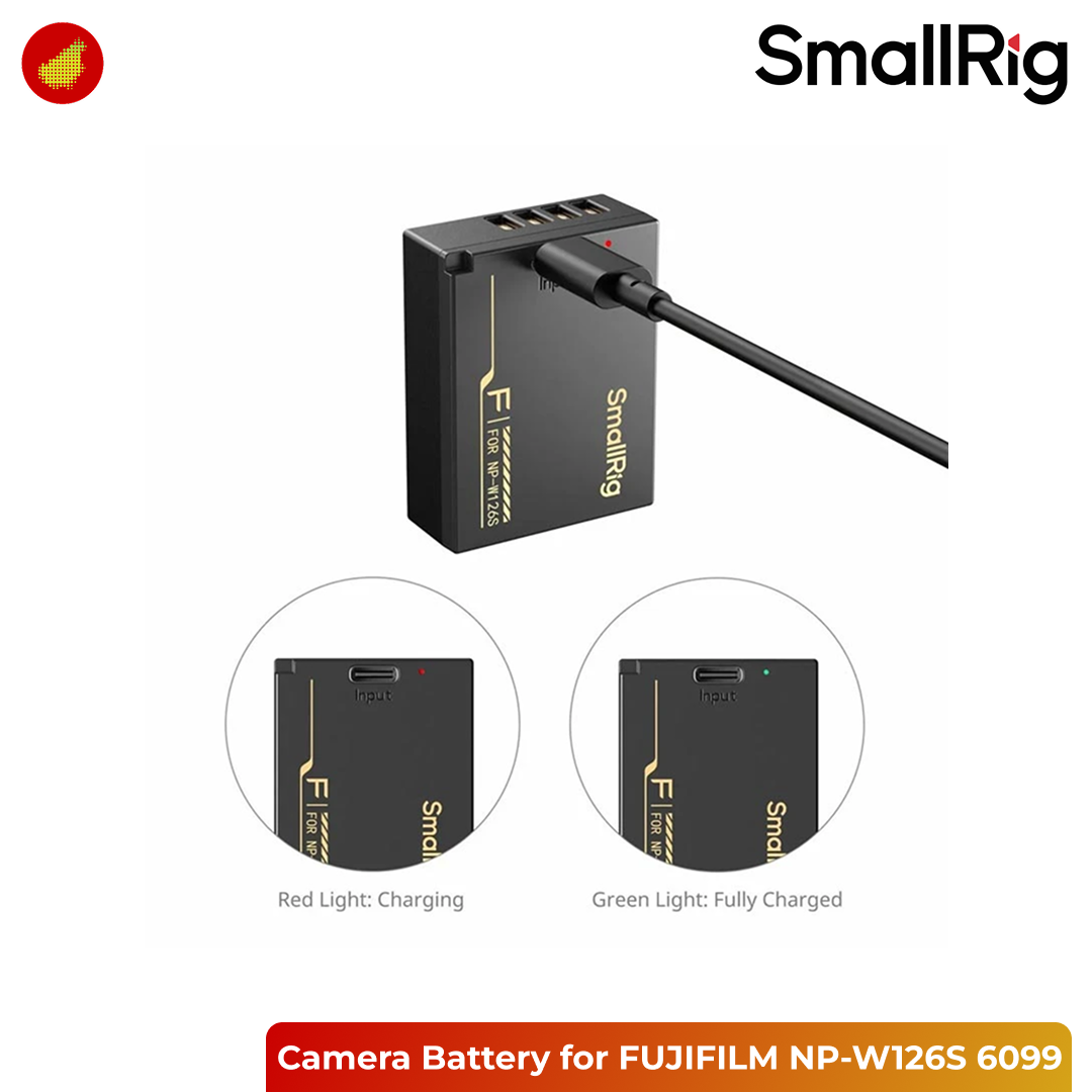 SmallRig Camera Battery with USB-C Charging for FUJIFILM NP-W126S - 6099