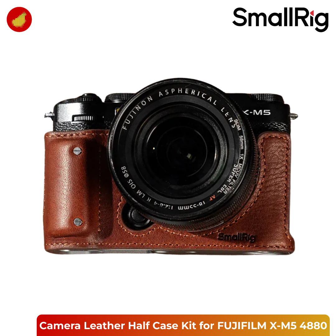 SmallRig Camera Leather Half Case Kit for FUJIFILM X-M5 - Brown 4880