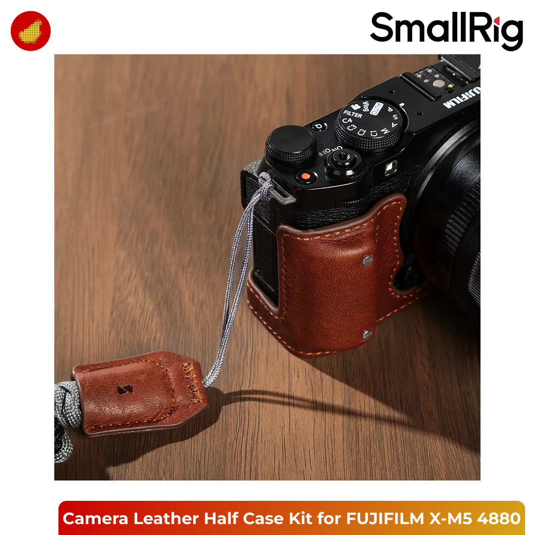 SmallRig Camera Leather Half Case Kit for FUJIFILM X-M5 - Brown 4880