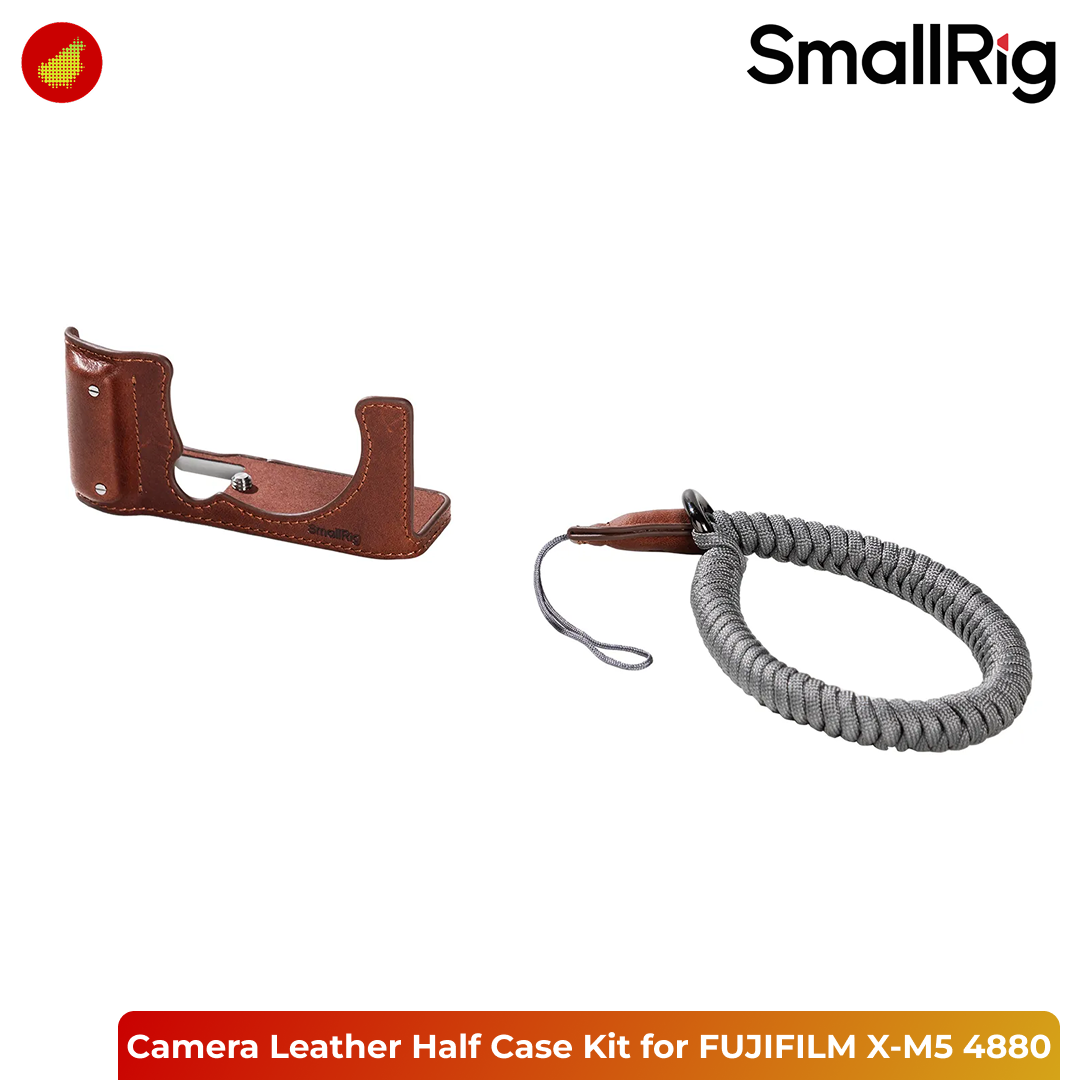 SmallRig Camera Leather Half Case Kit for FUJIFILM X-M5 - Brown 4880