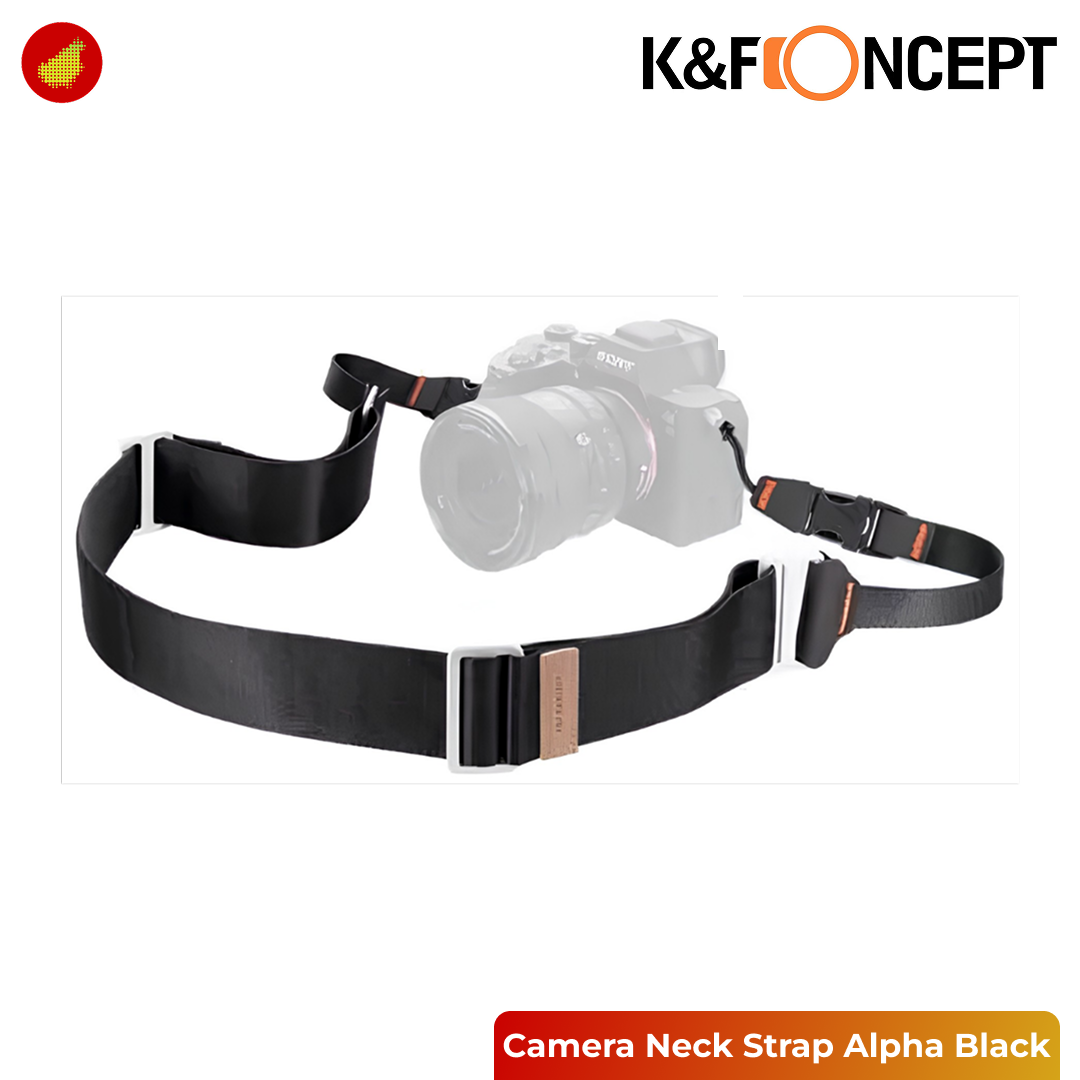 K&F Concept Camera Neck Strap with Quick Release Clip Alpha Strap - White 132 | Black 132V1