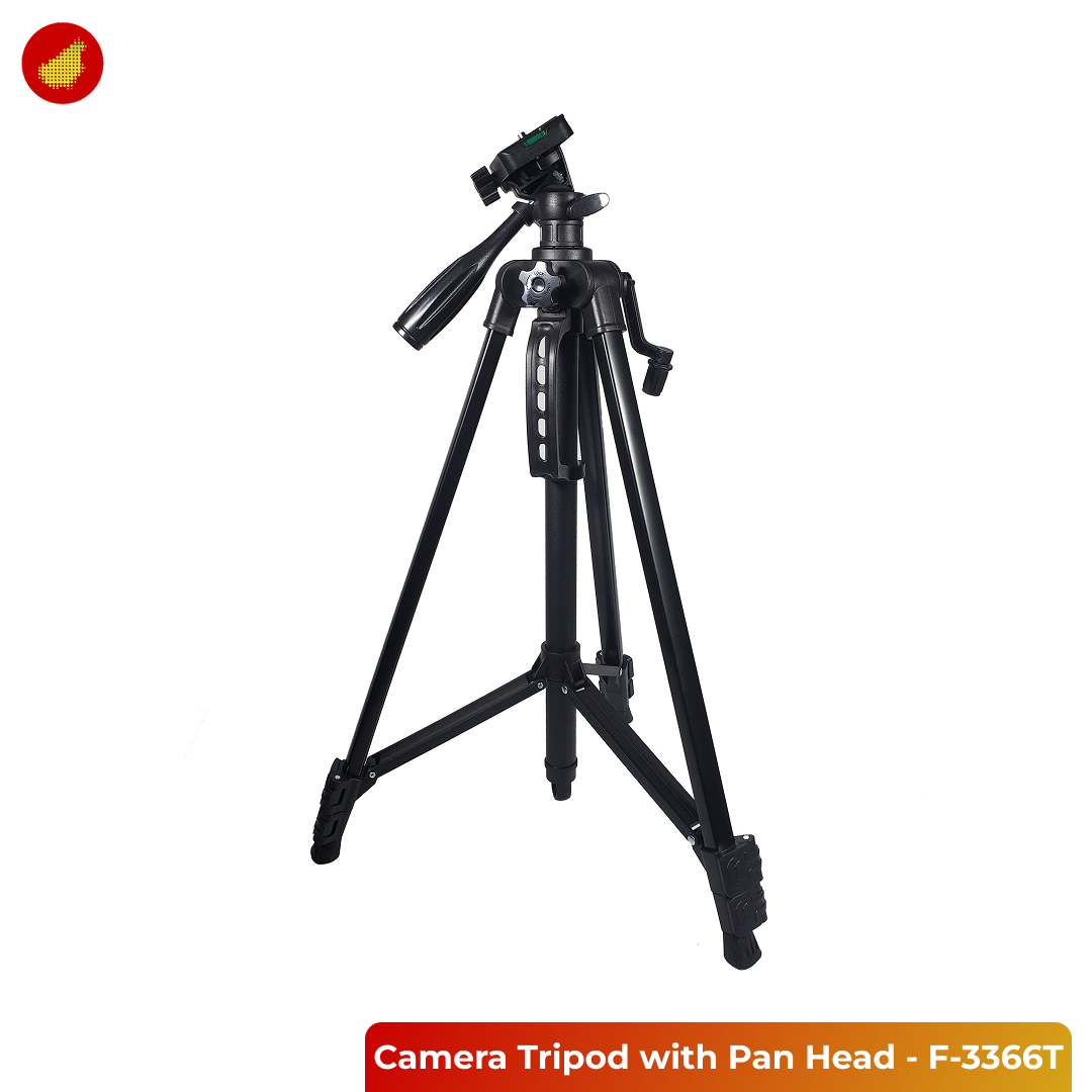 Professional Camera Tripod with Pan Head 360 Panoramic - F-3366T