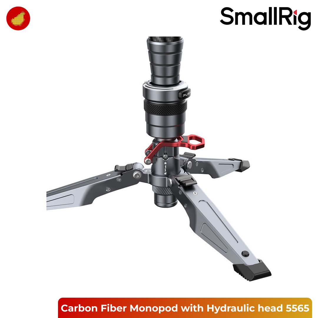 SmallRig Carbon Fiber Monopod Tripod with Hydraulic Head for Video - 5565