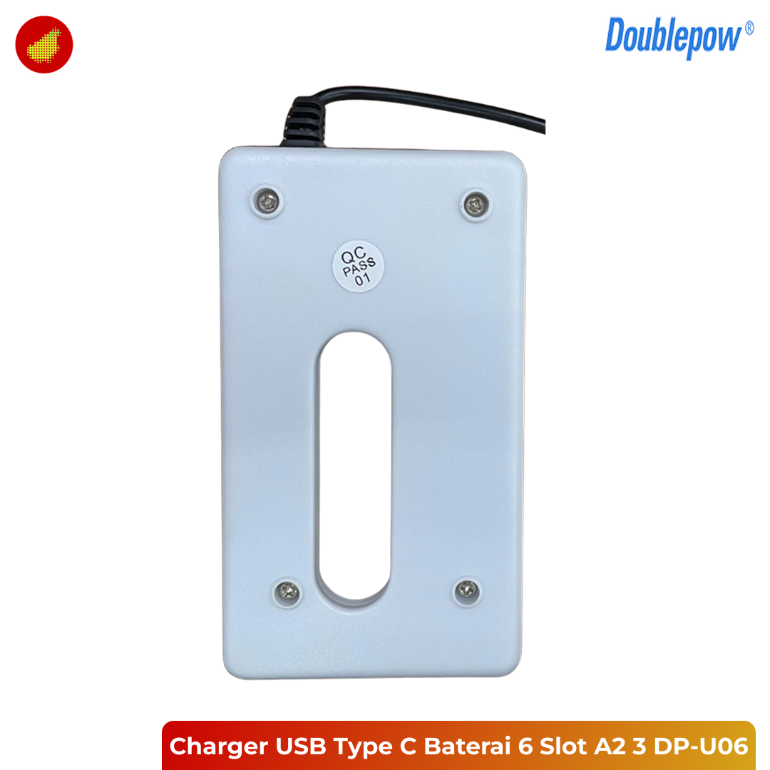 Doublepow Charger USB Type C Baterai Rechargeable 6 Slot AA AAA - DP-U06