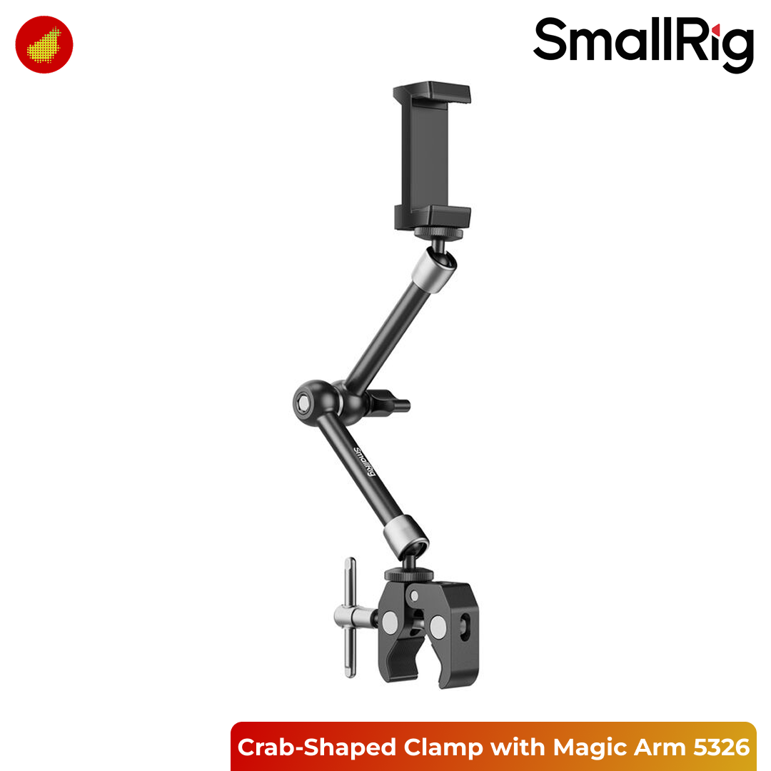 SmallRig Crab-Shaped Clamp with Magic Arm for Smartphones (9.8