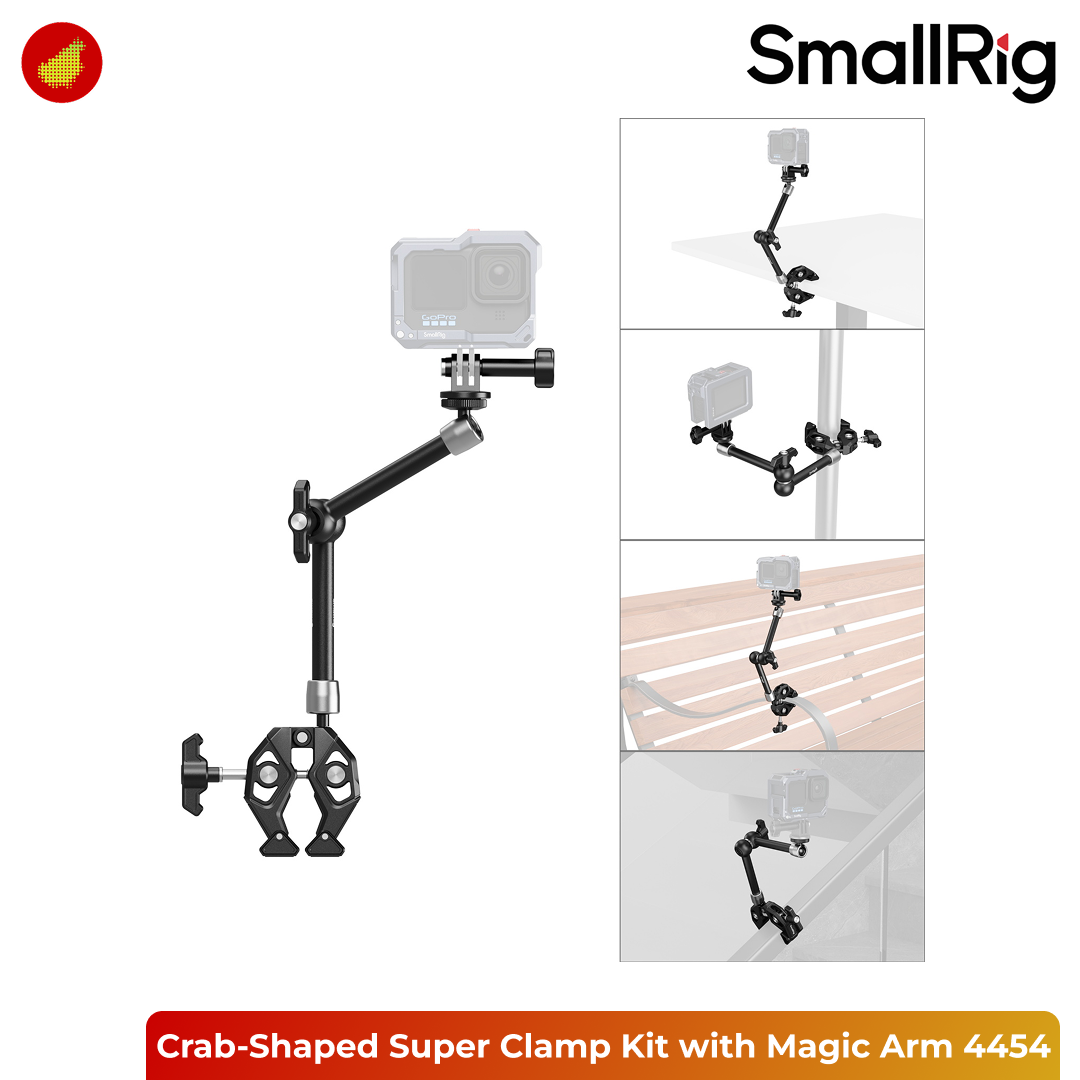 SmallRig Crab-Shaped Super Clamp Kit with Magic Arm - 4454
