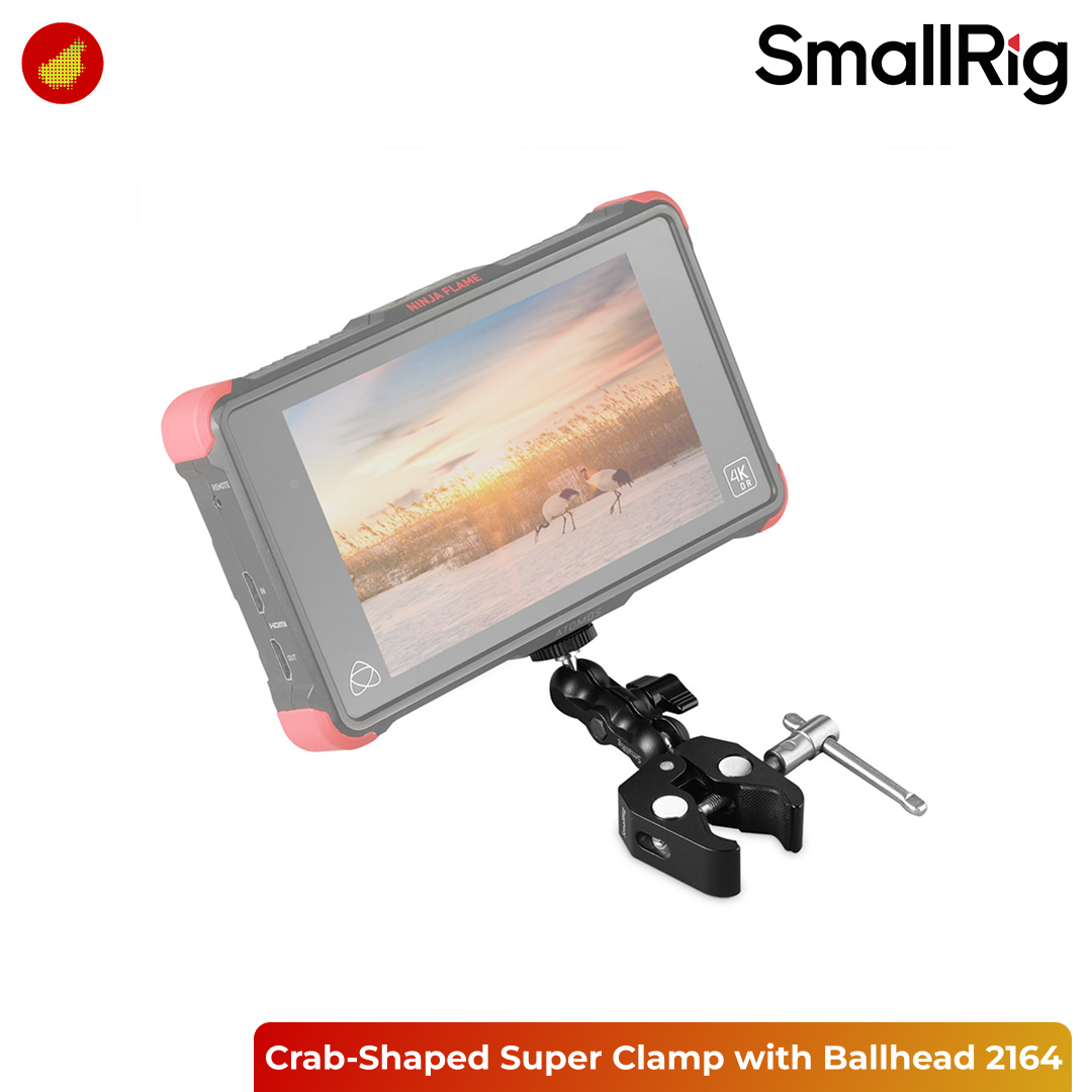 SmallRig Crab-Shaped Super Clamp with Ballhead Magic Arm - 2164
