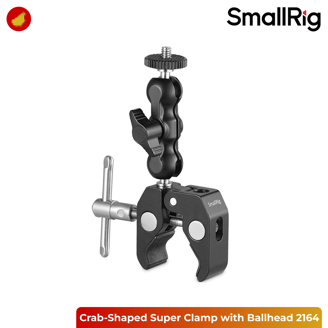 SmallRig Crab-Shaped Super Clamp with Ballhead Magic Arm - 2164