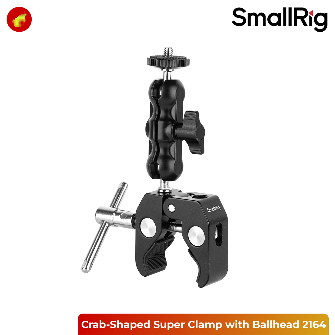 SmallRig Crab-Shaped Super Clamp with Ballhead Magic Arm - 2164