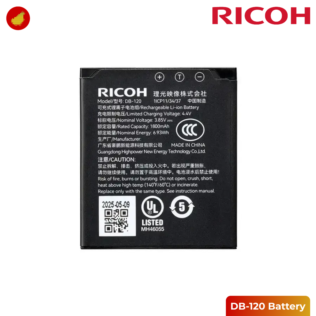 Ricoh DB-120 Rechargeable Lithium-Ion Battery