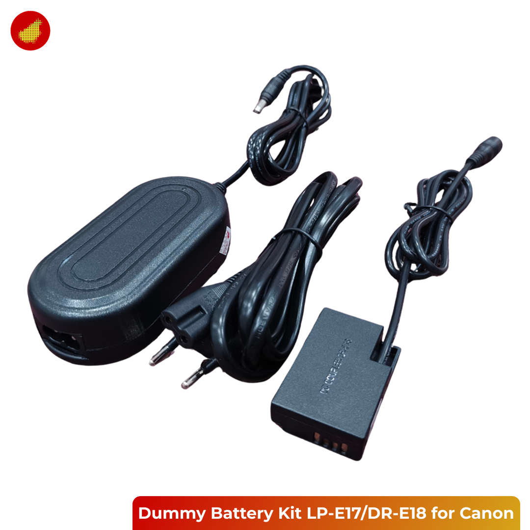 Dummy Battery Kit LP-E17 / DR-E18 for Canon DSLR & Mirrorless EOS R