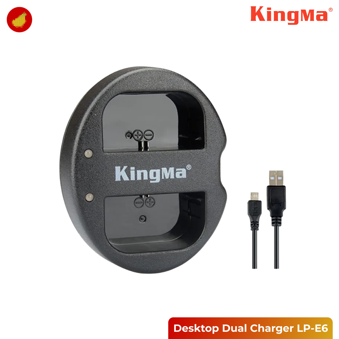 KingMa Desktop Dual Charger LP-E6