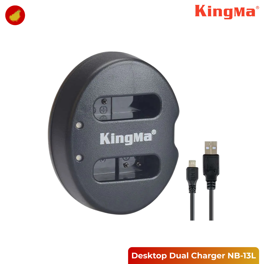 KingMa Desktop Dual Charger NB-13L
