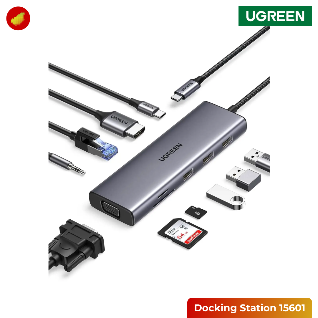 UGREEN 10-in-1 Hub USB-C Male Docking Station
