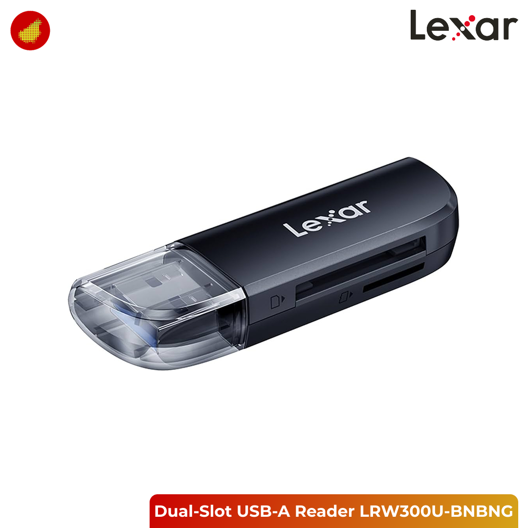 Lexar Dual-Slot USB-A Reader - LRW300U-BNBNG