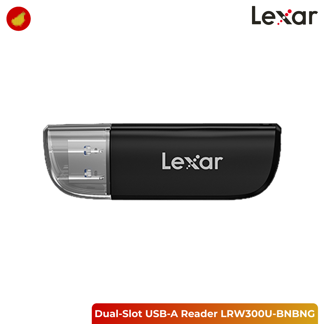 Lexar Dual-Slot USB-A Reader - LRW300U-BNBNG