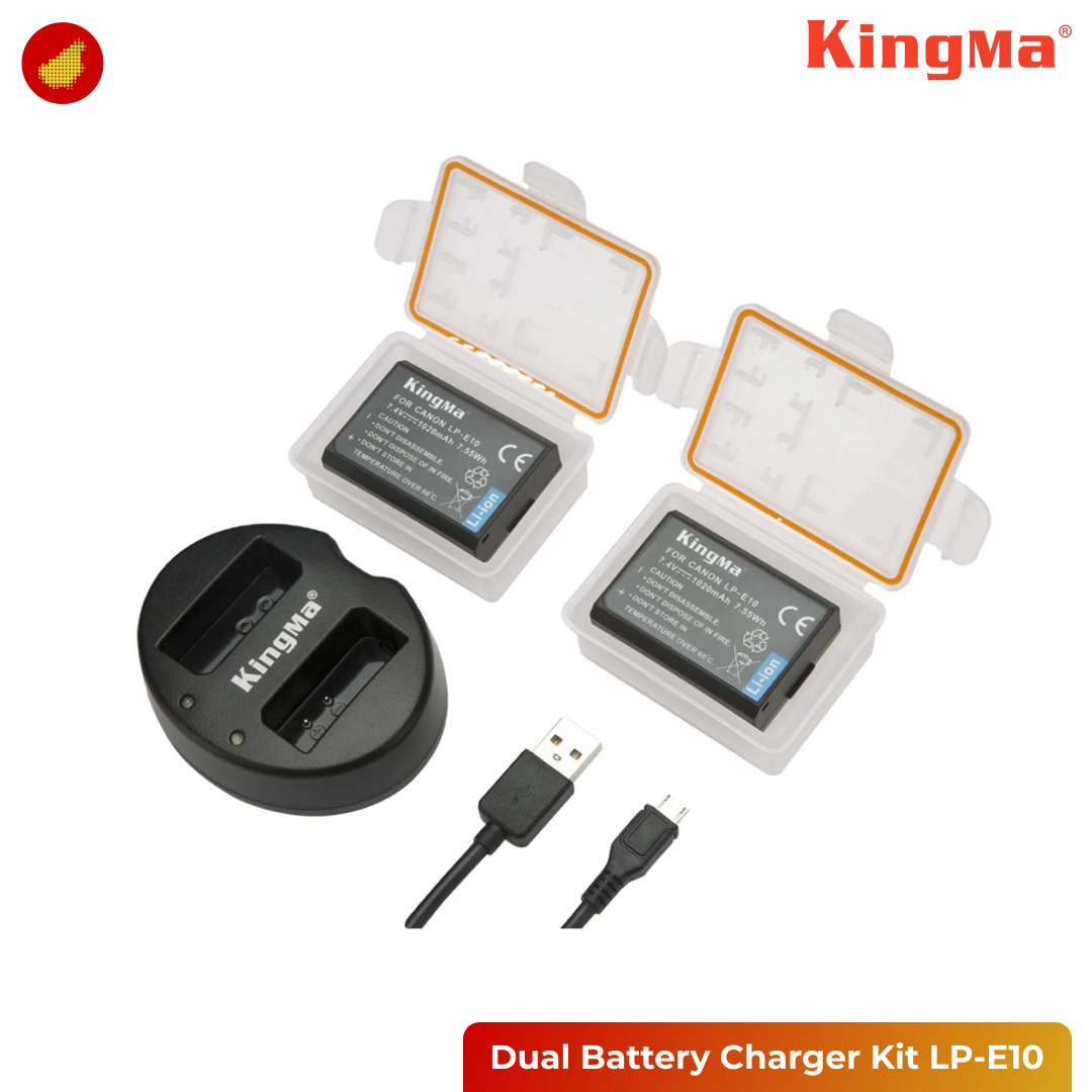 KingMa Dual Battery Charger Kit LP-E10