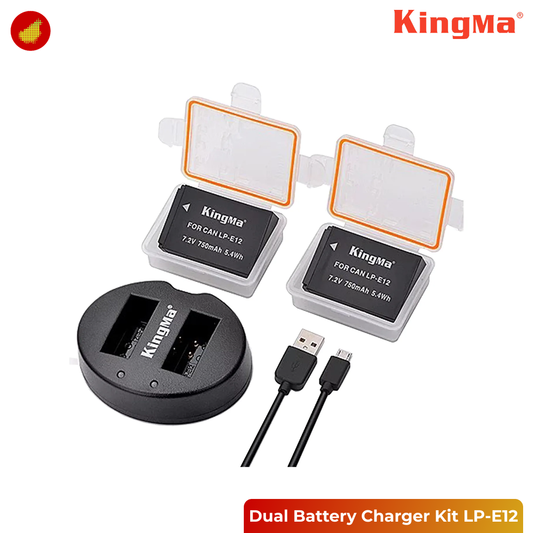 KingMa Dual Battery Charger Kit LP-E12