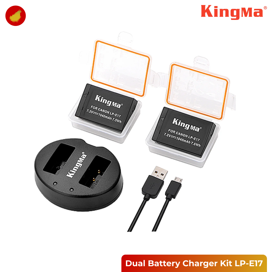 KingMa Dual Battery Charger Kit LP-E17