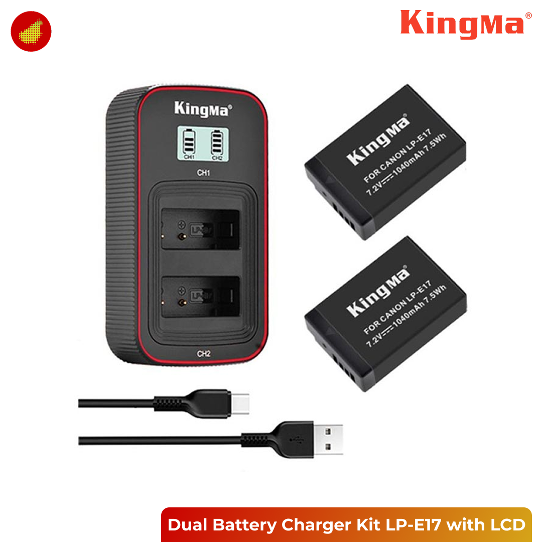 KingMa Dual Battery Charger Kit LP-E17