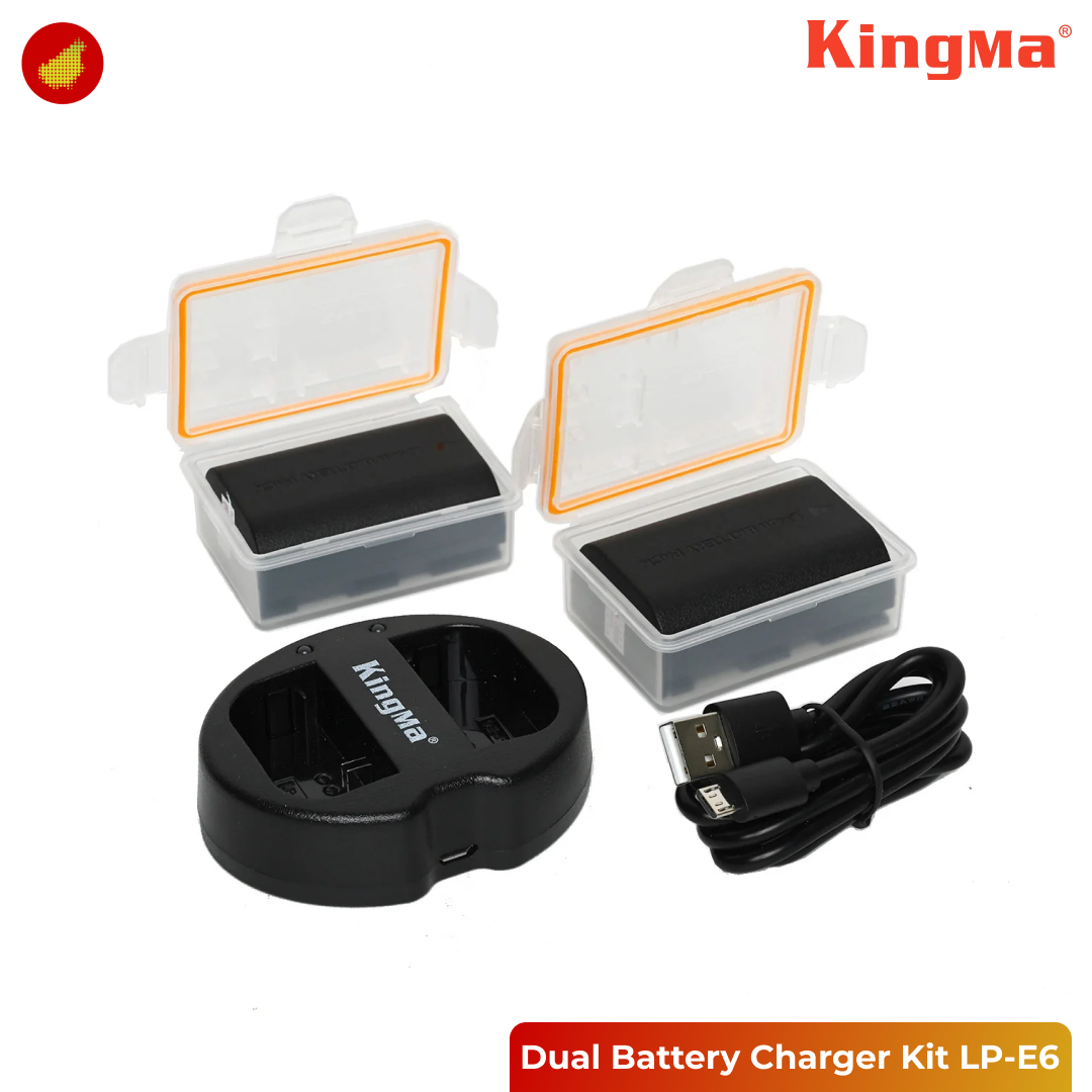 KingMa Dual Battery Charger Kit LP-E6