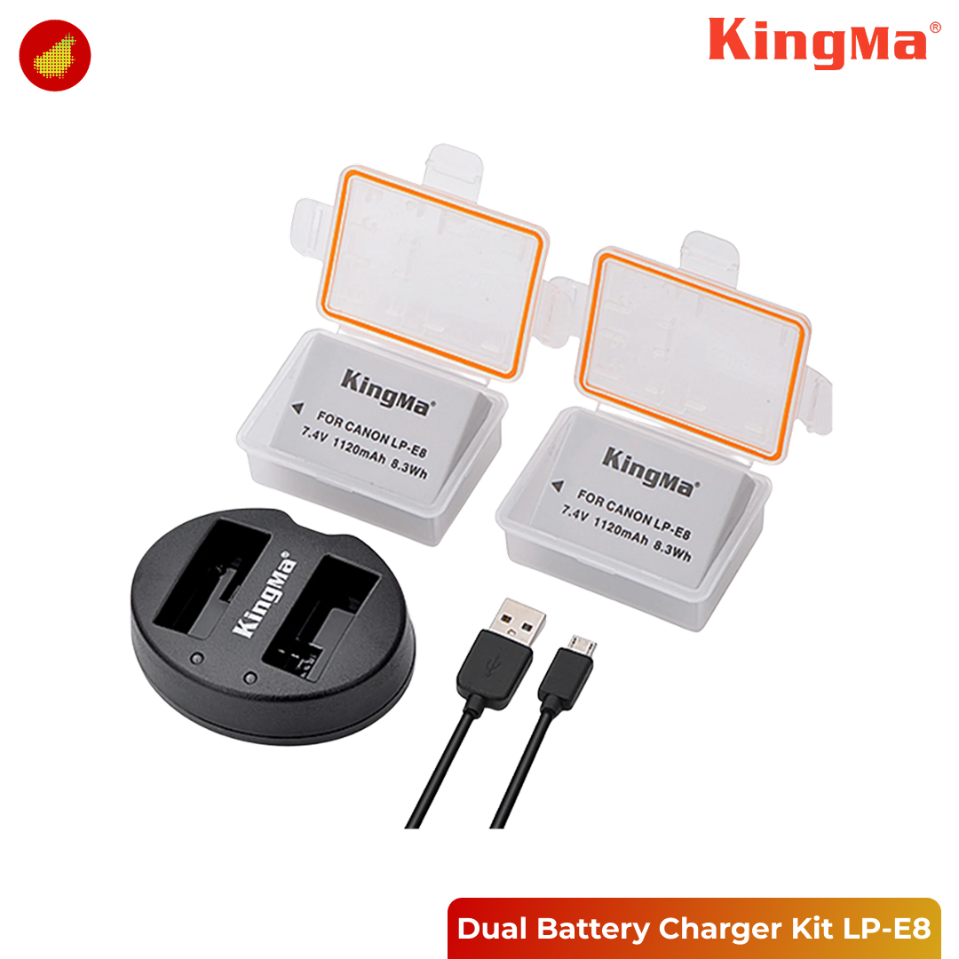 KingMa Dual Battery Charger Kit LP-E8