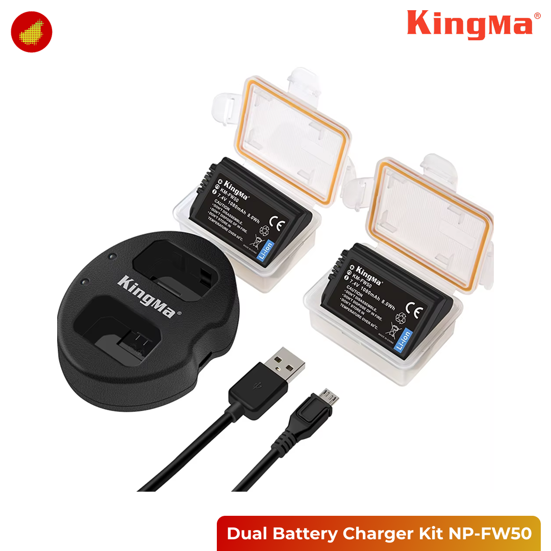 KingMa Dual Battery Charger Kit NP-FW50