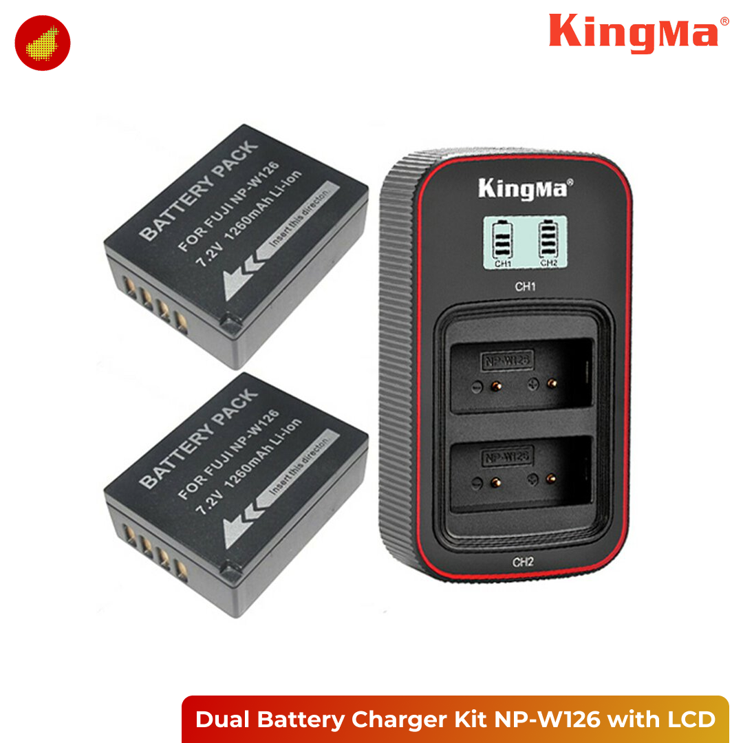 KingMa Dual Battery Charger Kit NP-W126