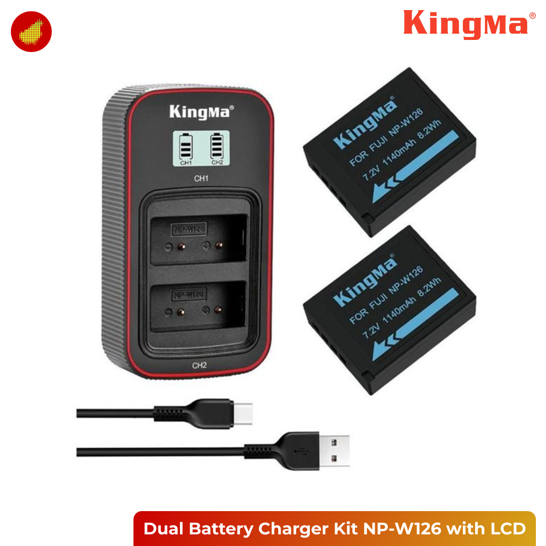 KingMa Dual Battery Charger Kit NP-W126